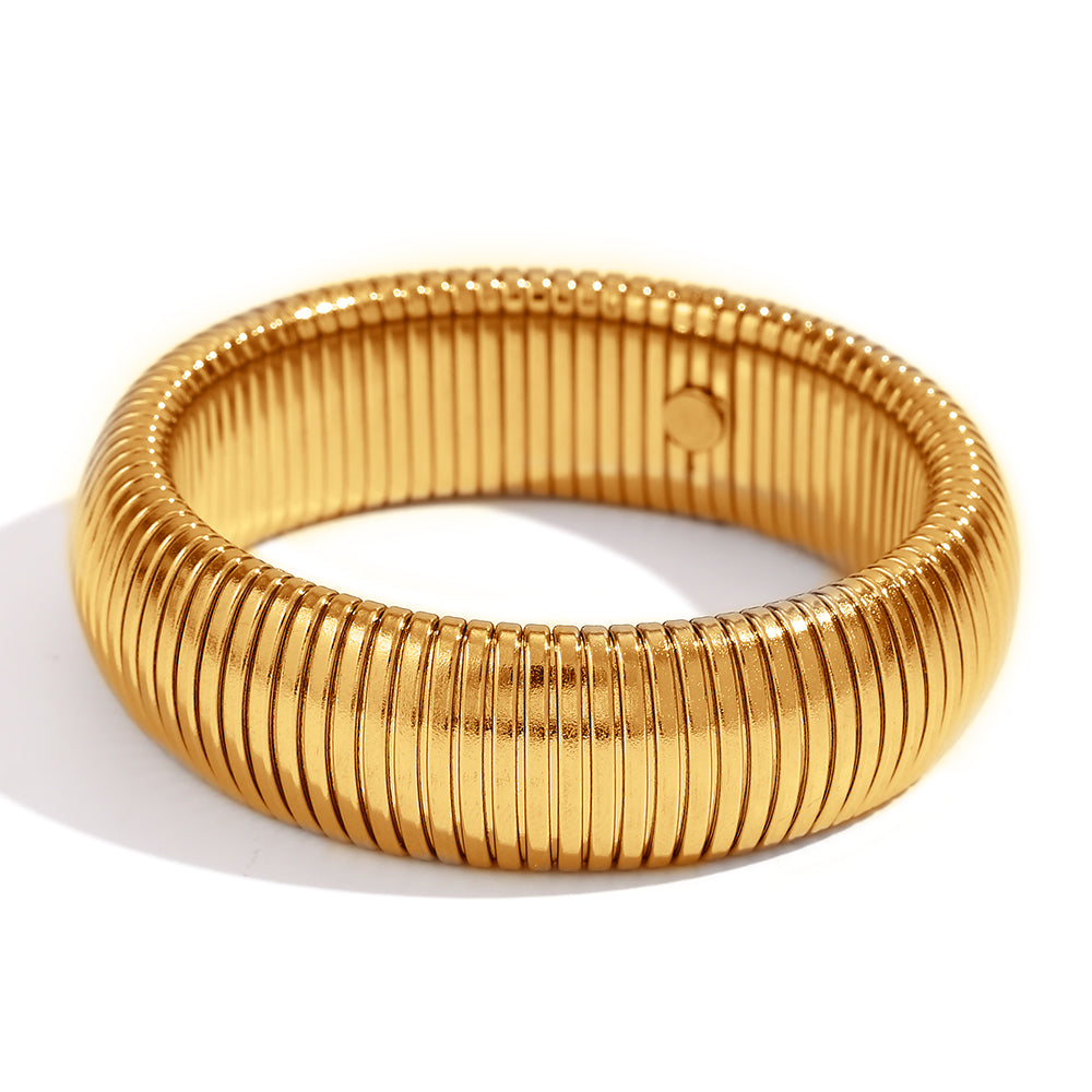 Chunky 18K Gold Plated Snake Chain Bracelet-3 taahirajewellery