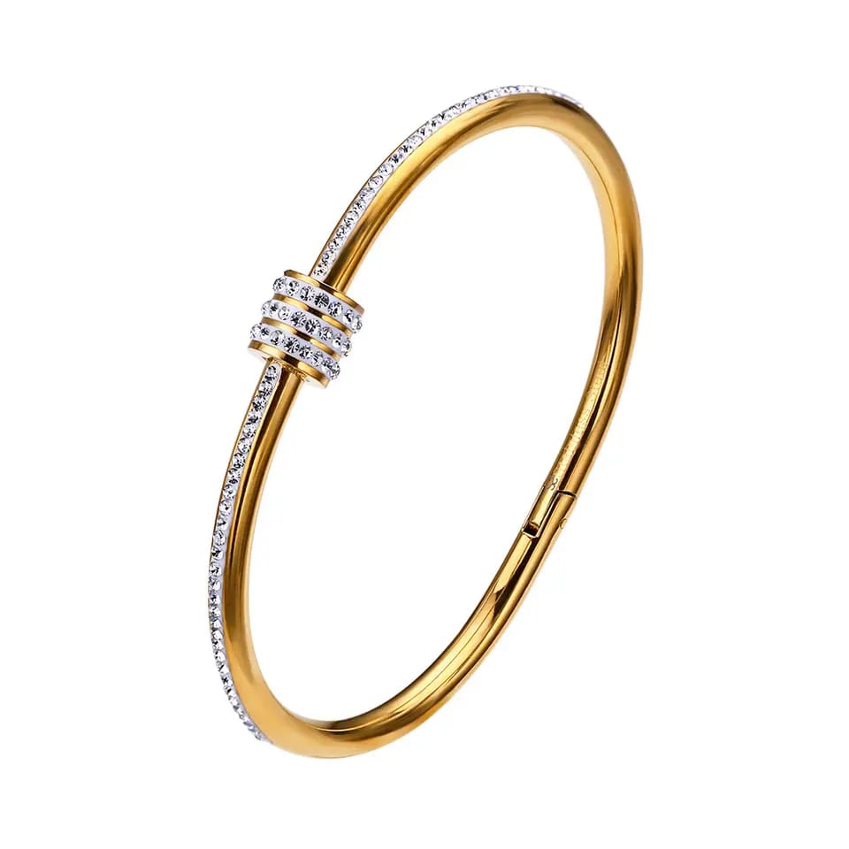 Luxury Zircon Inlaid screw bracelet-4 taahirajewellery