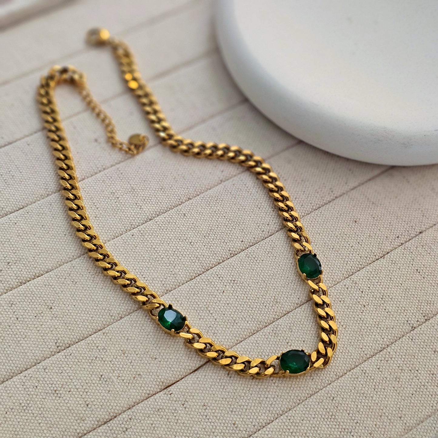 Gia Cuban Link Necklace-3 taahirajewellery