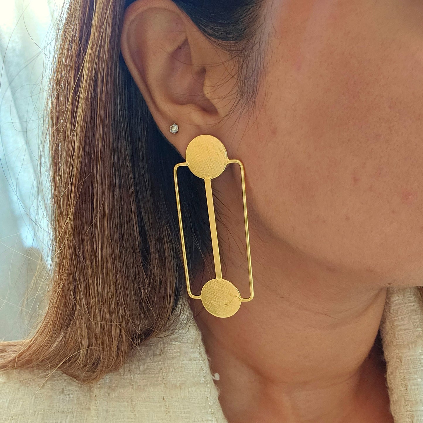 Olivia Brass Earrings-4 taahirajewellery