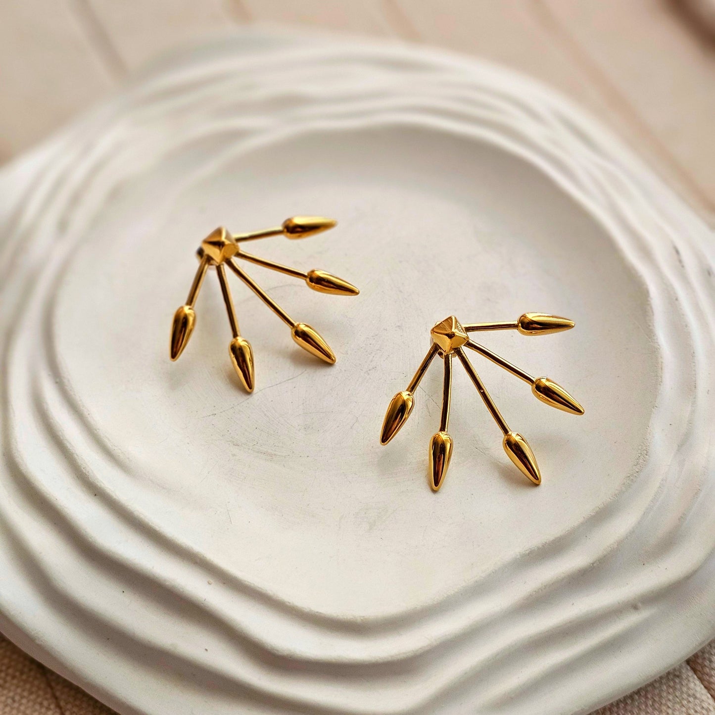 Piper Gold Plated Earrings-3 taahirajewellery