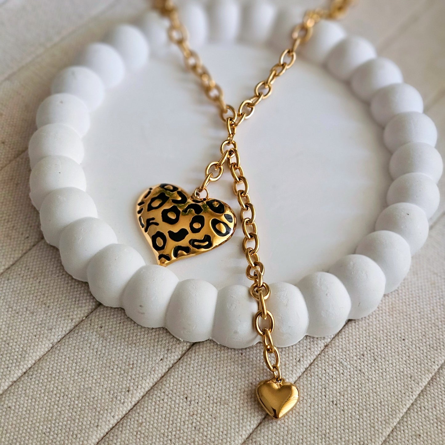 Leopard Heart Necklace