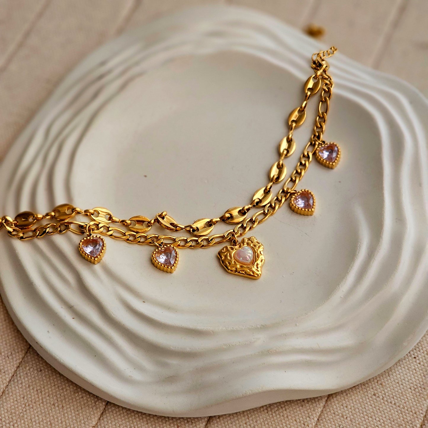 Harmony Heart Charm Bracelet-2 taahirajewellery