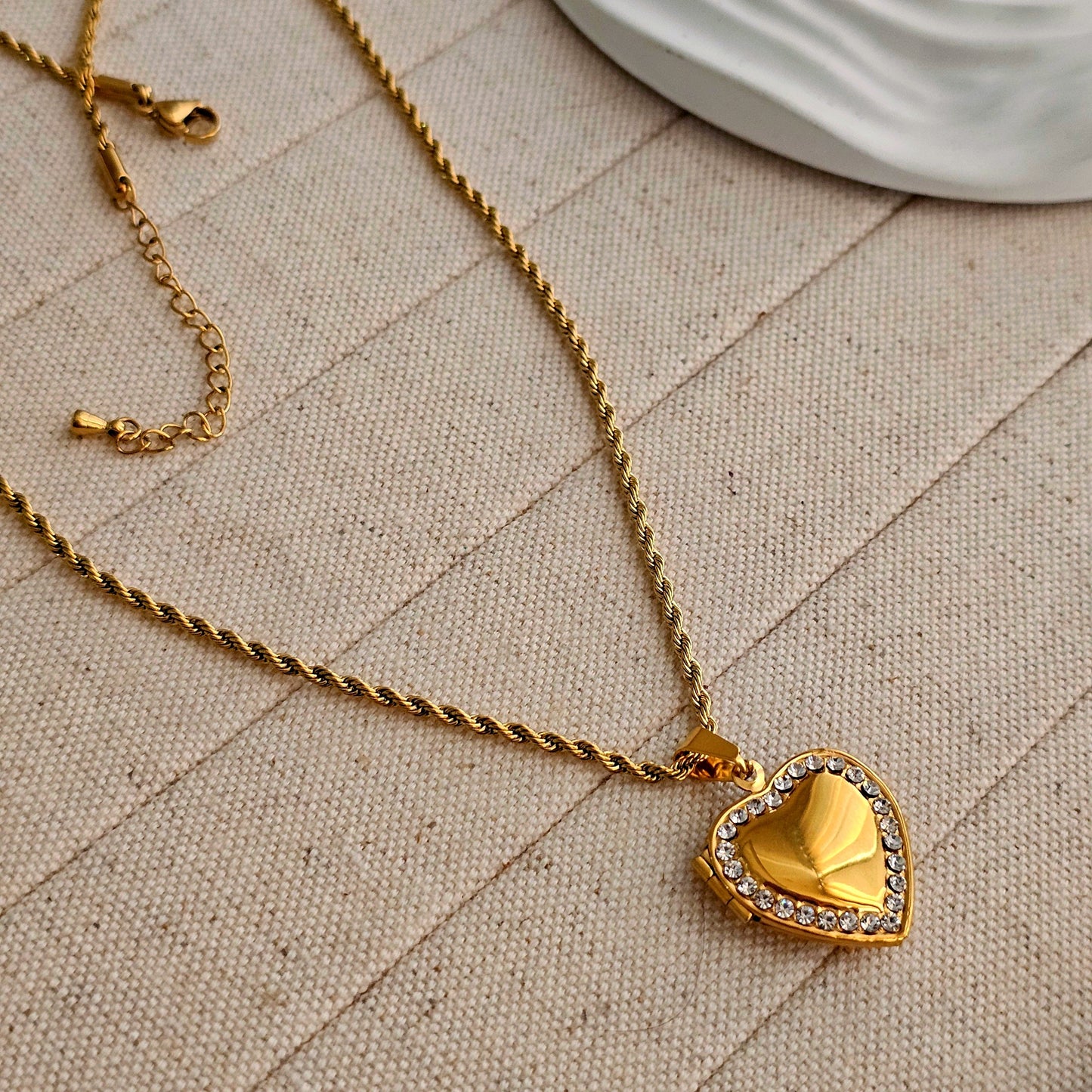 Hazel Heart Locket Necklace-2 taahirajewellery