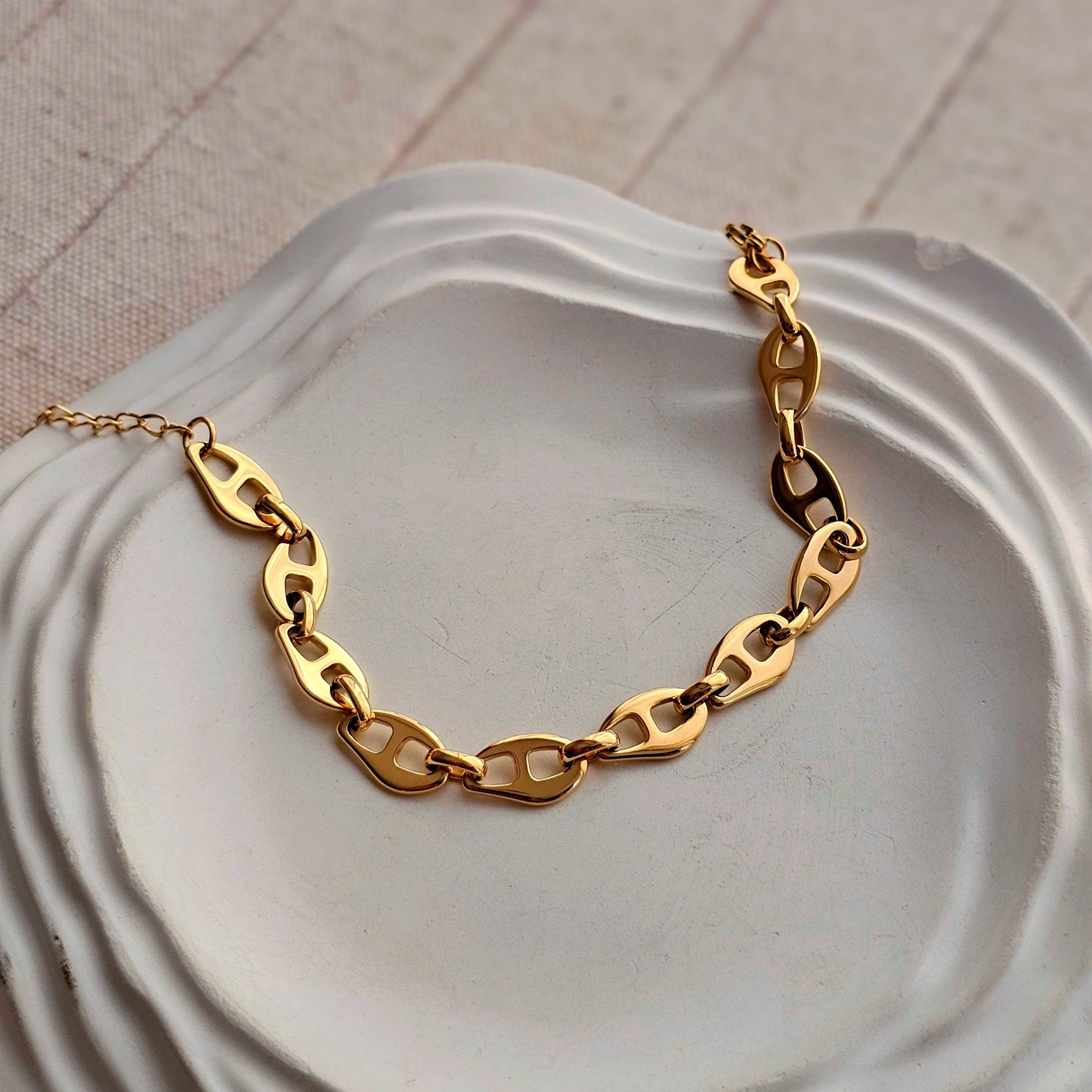 Rose Link Chain Bracelet-2 taahirajewellery