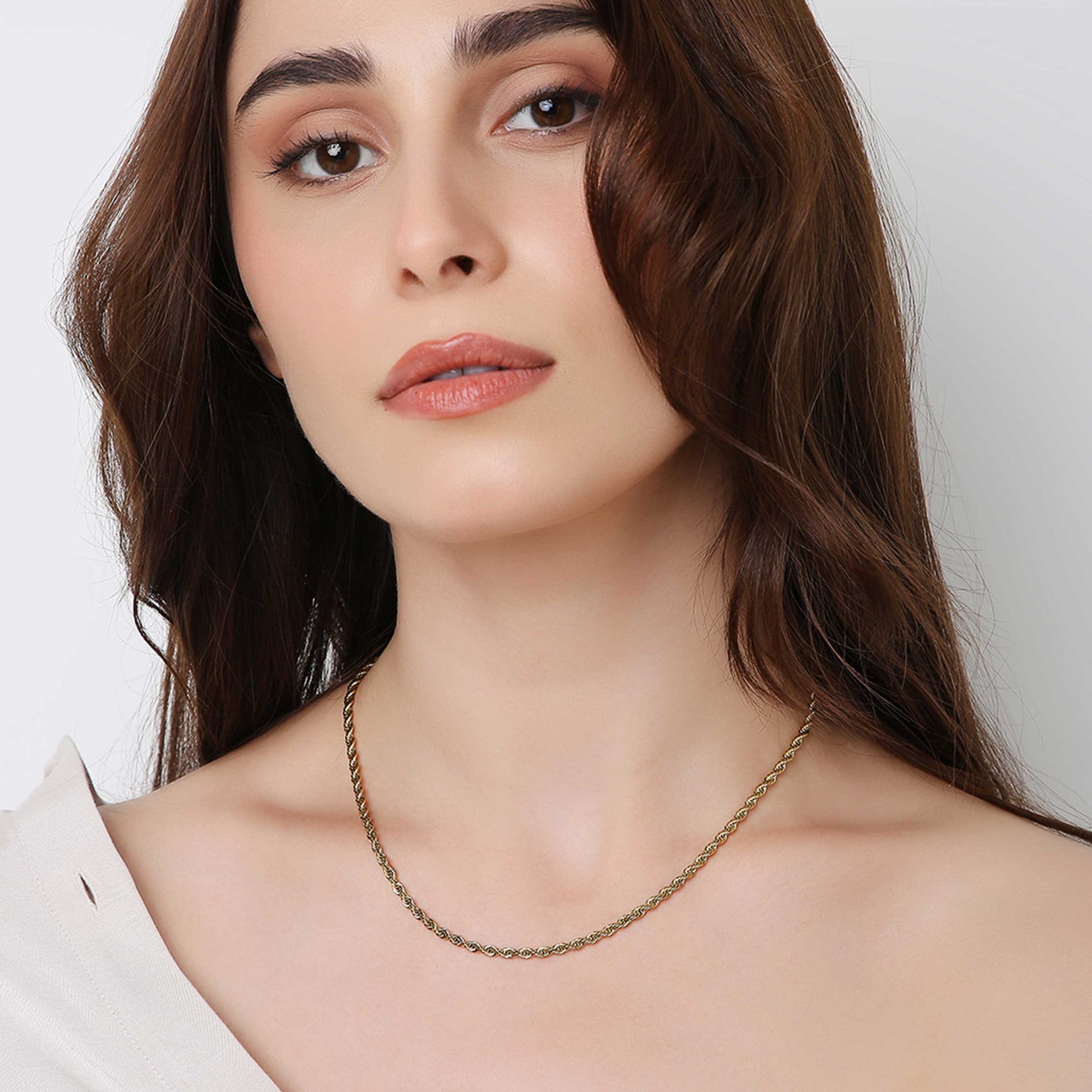 18kt G.P Rope Chain Necklace
