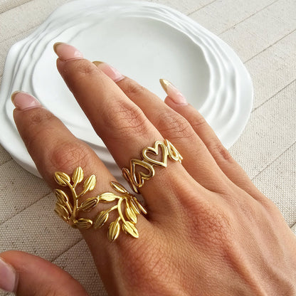 Multi Heart Adjustable Ring-3  taahirajewellery