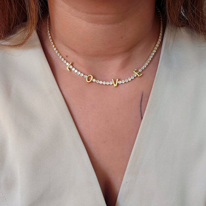 Love Zircon Necklace-2  taahirajewellery