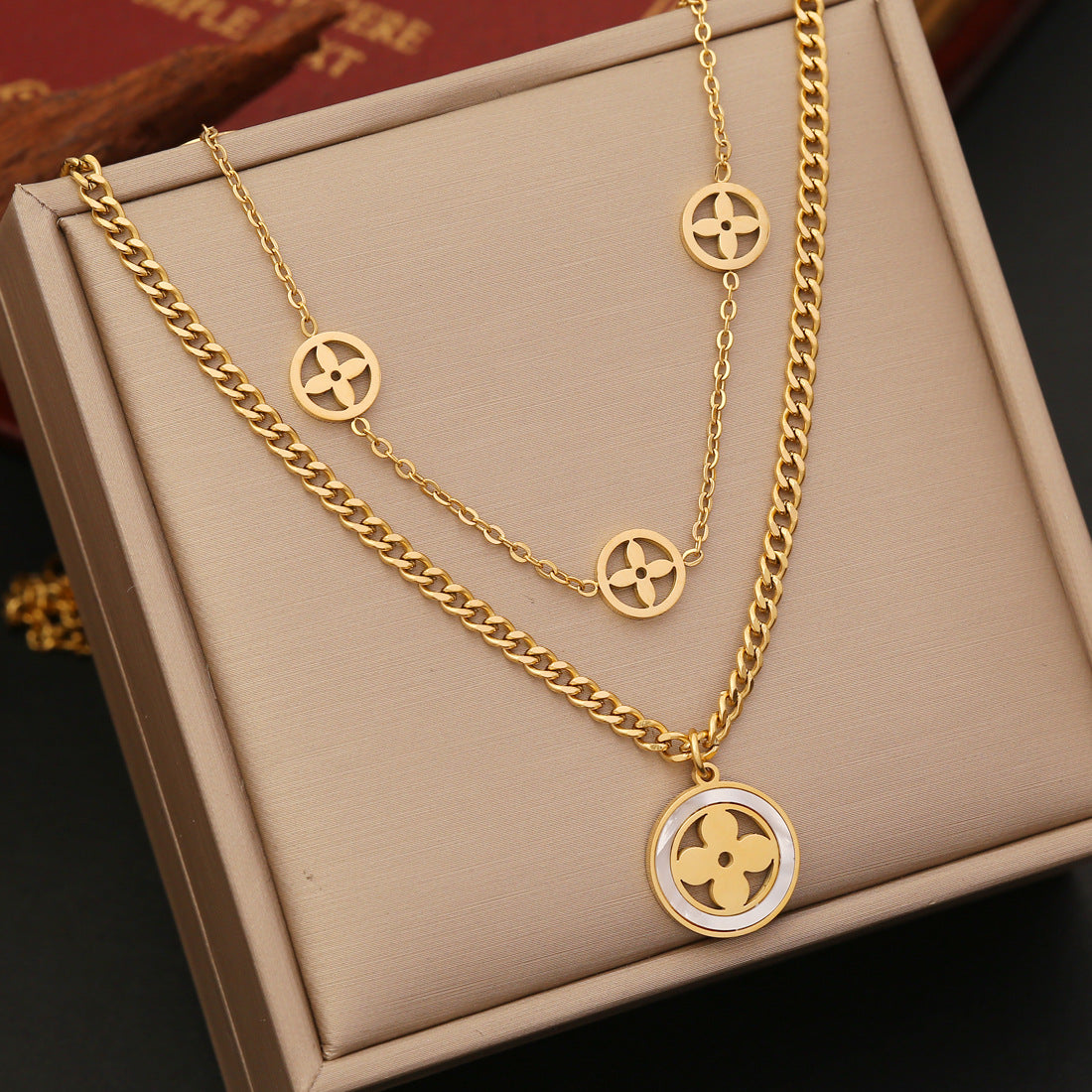 Angela Layered Necklace-4  taahirajewellery