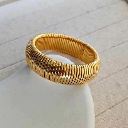 Chunky 18K Gold Plated Snake Chain Bracelet-1  taahirajewellery