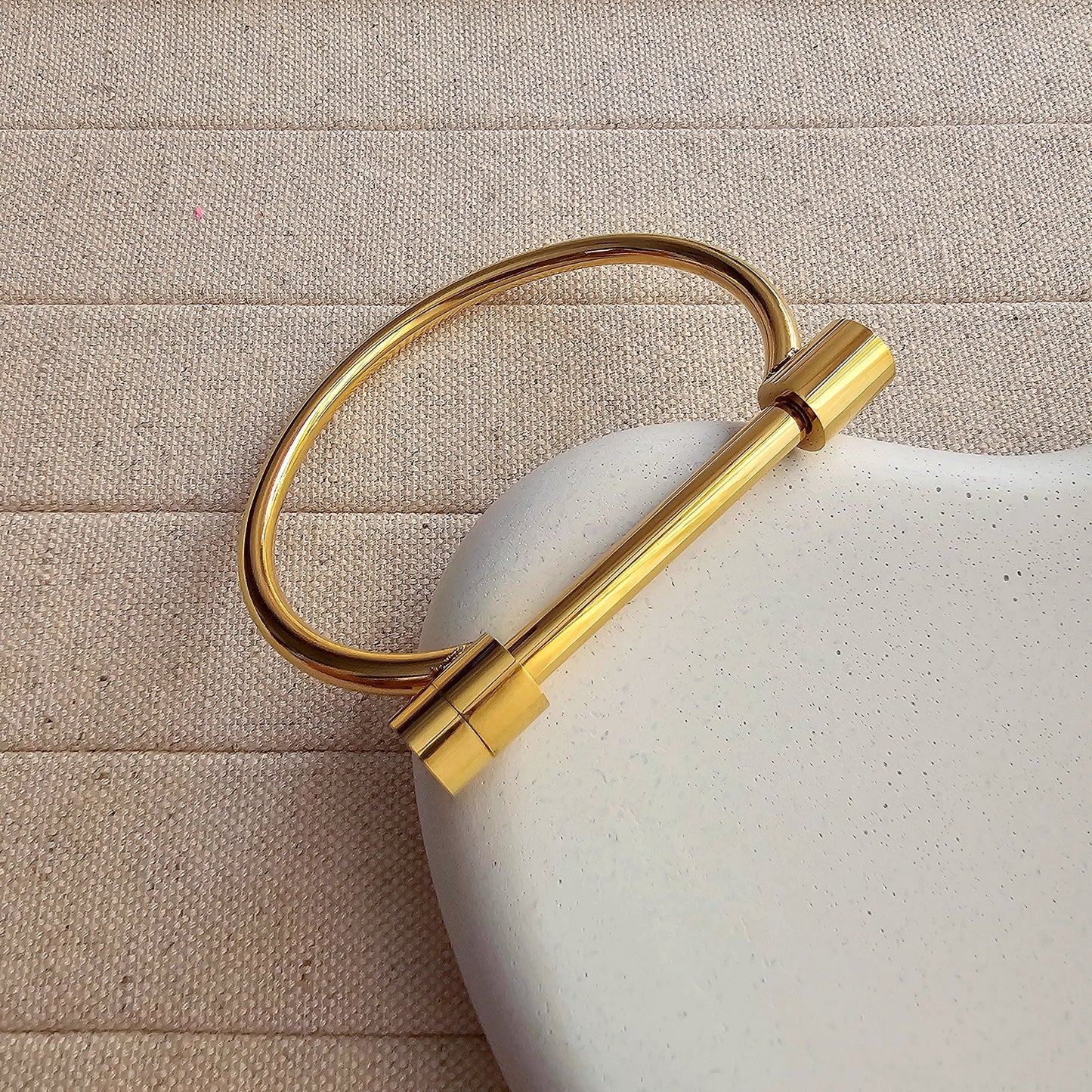 Olive Gold Plated Bangle Bracelet-1  taahirajewellery