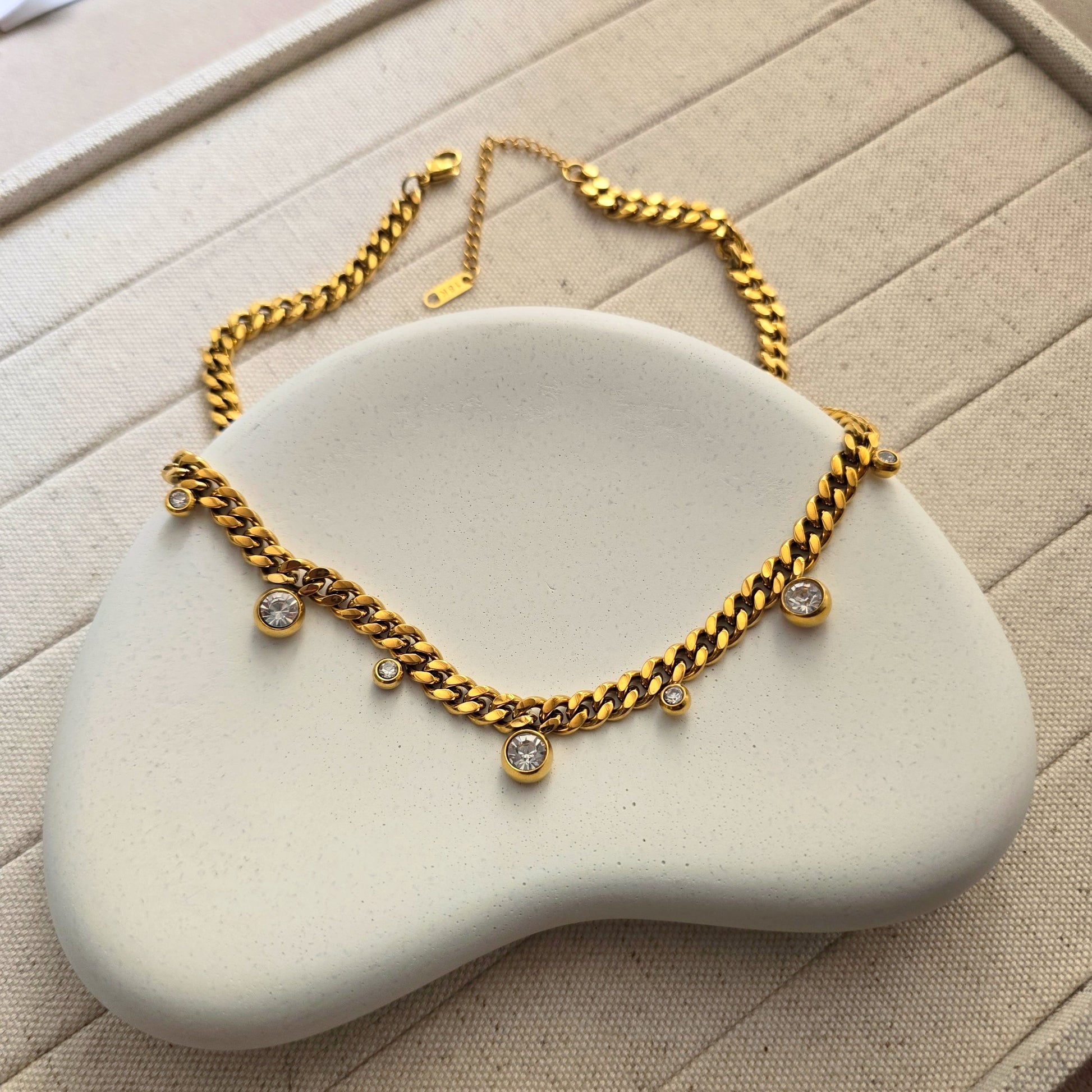 Cuban Link Choker Necklace-1  taahirajewellery