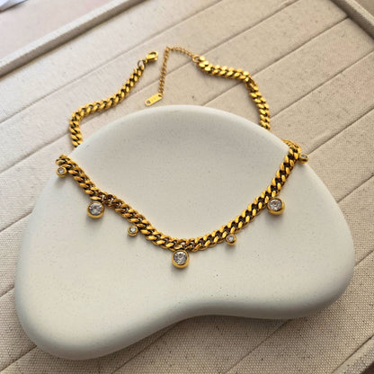 Cuban Link Choker Necklace-1  taahirajewellery
