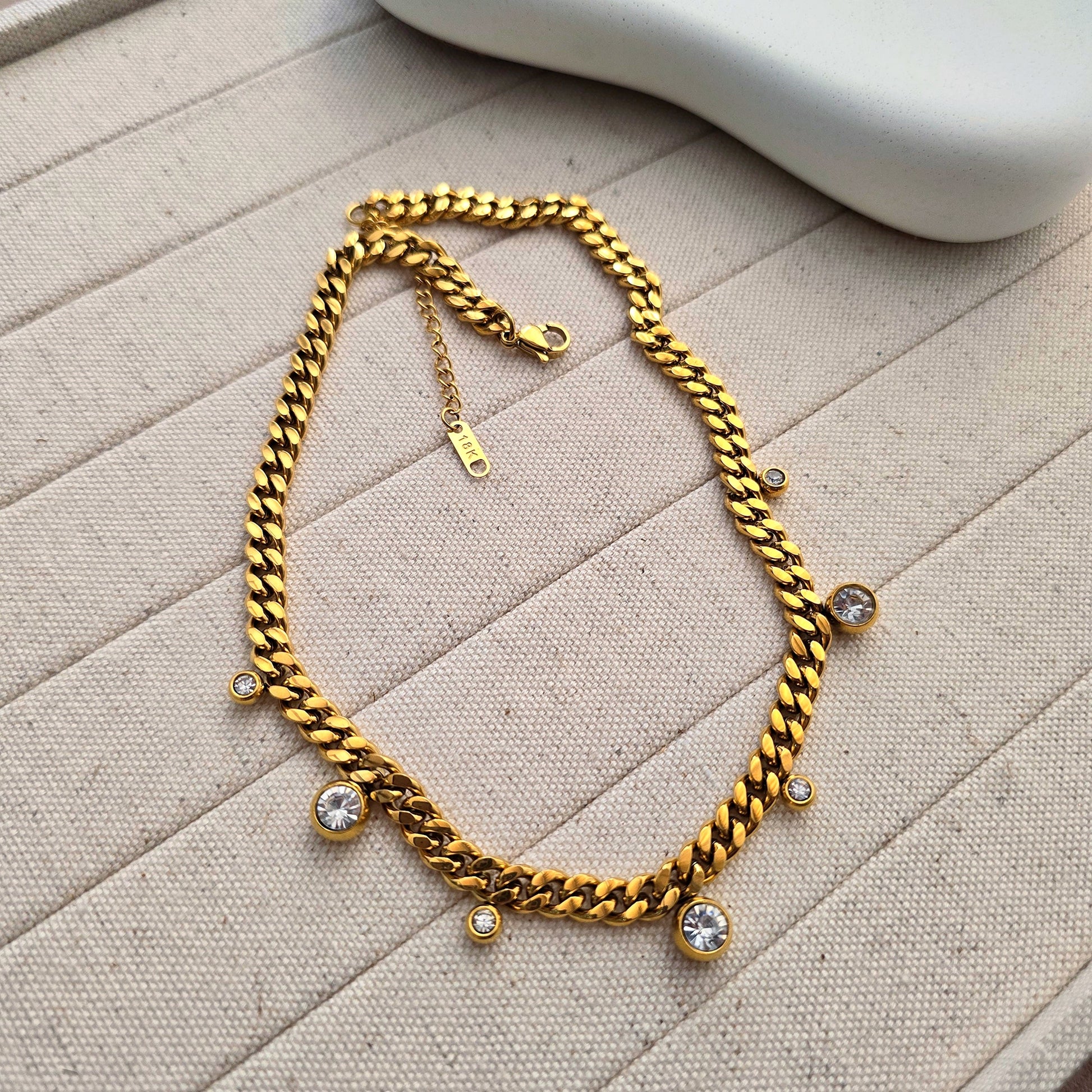 Cuban Link Choker Necklace-3  taahirajewellery
