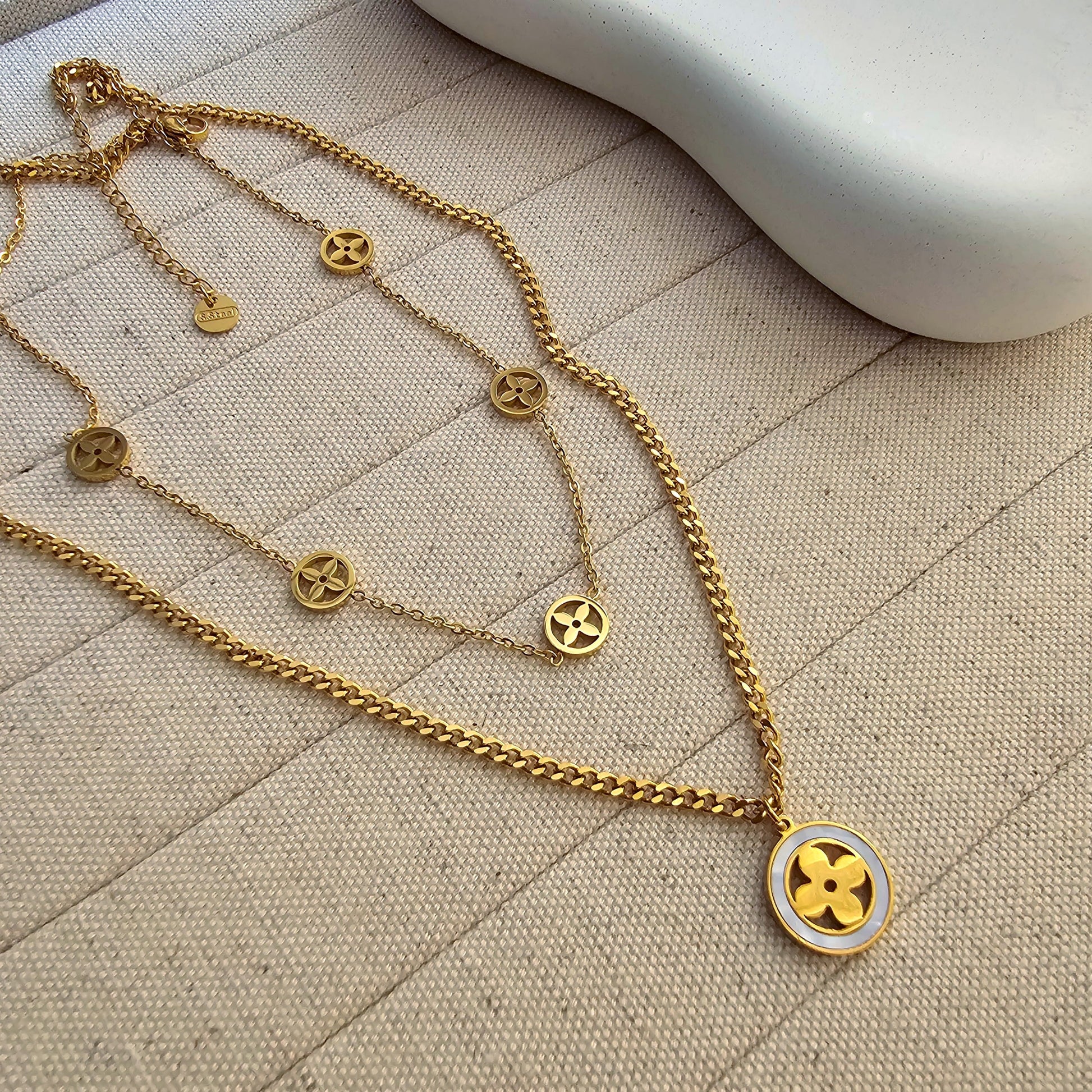 Angela Layered Necklace-2  taahirajewellery