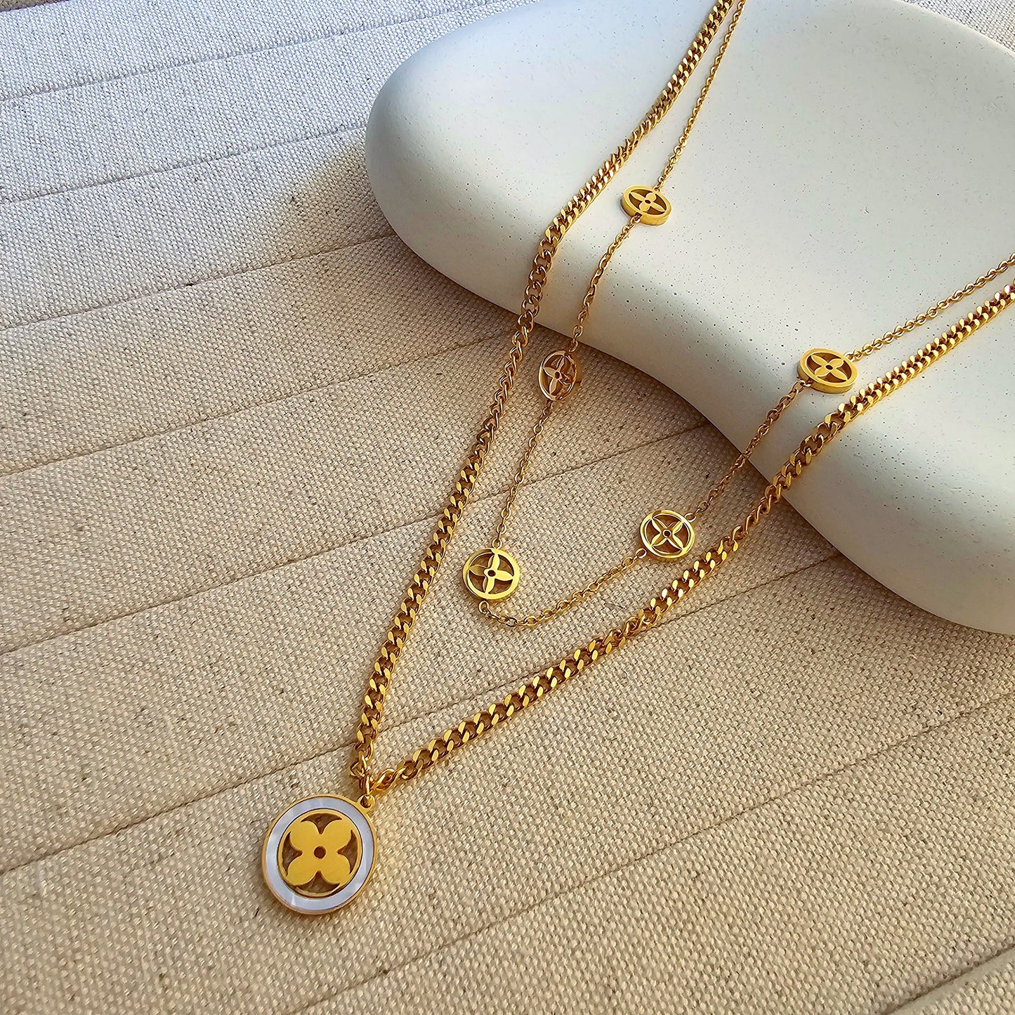 Angela Layered Necklace-1  taahirajewellery