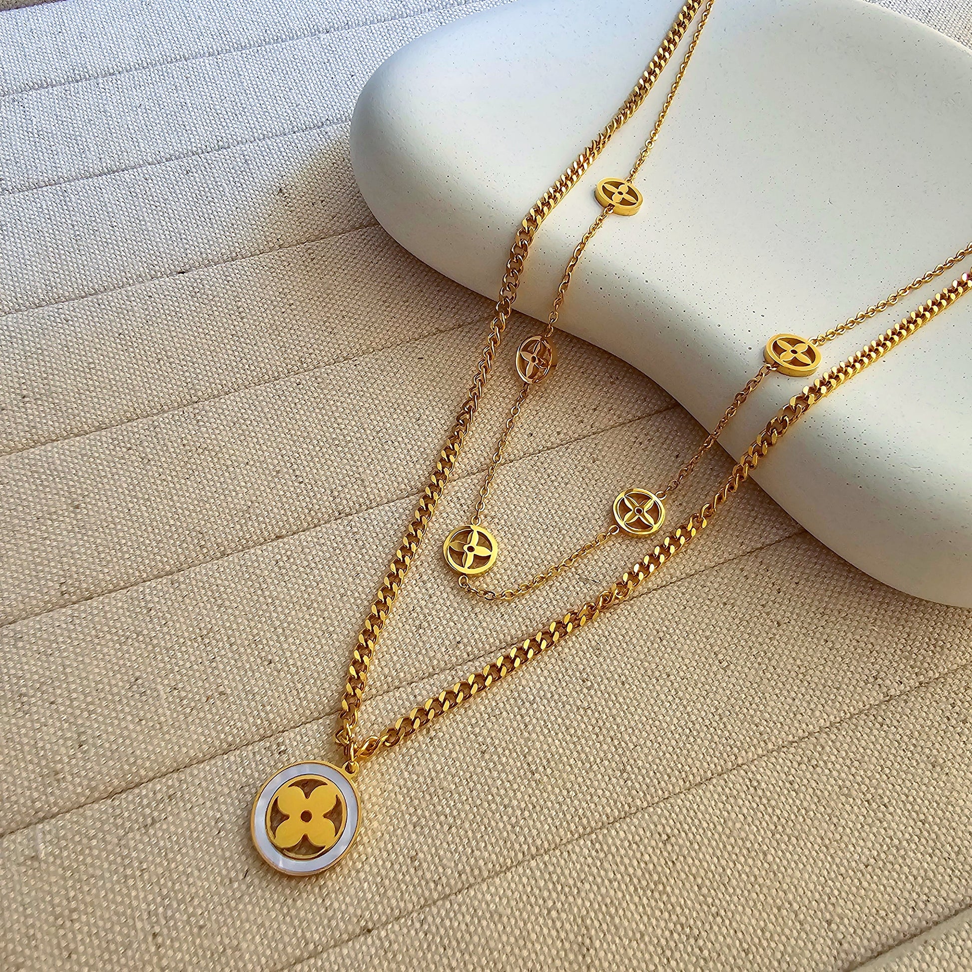 Angela Layered Necklace-1  taahirajewellery