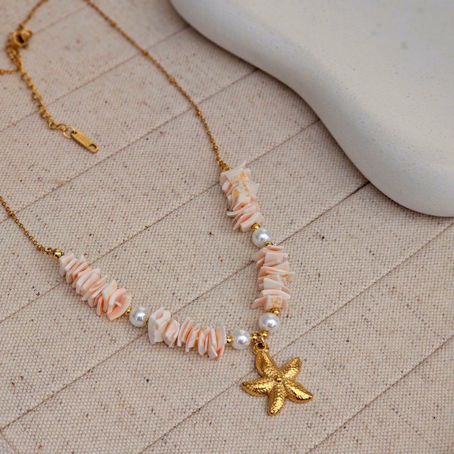 Starfish pastel Necklace-3  taahirajewellery