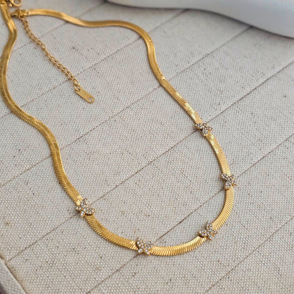 Zircon Butterfly Chain Necklace-3  taahirajewellery