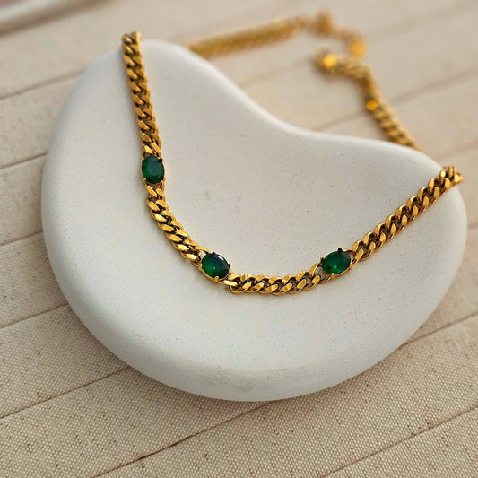 Gia Cuban Link Necklace-1  taahirajewellery