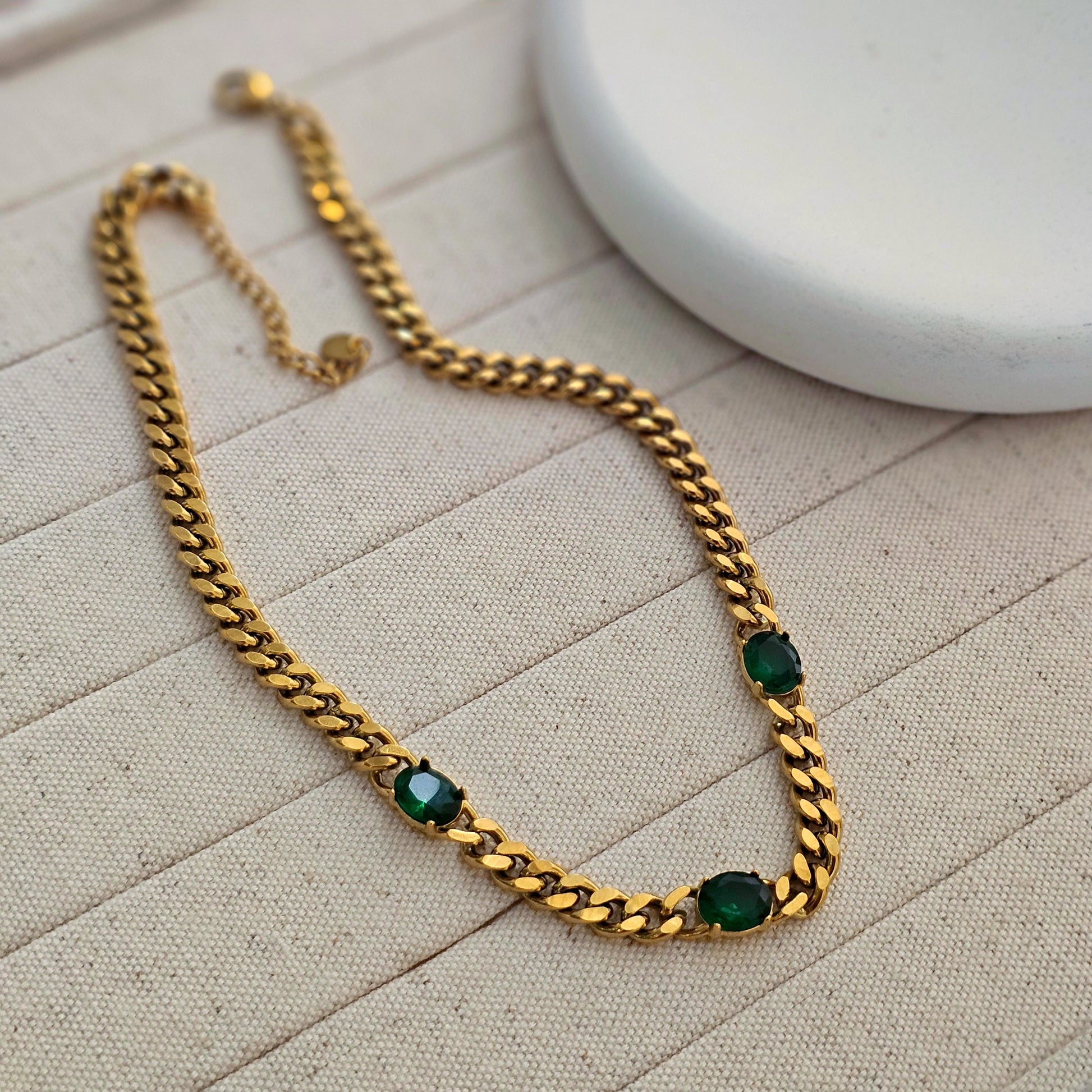 Gia Cuban Link Necklace-3  taahirajewellery
