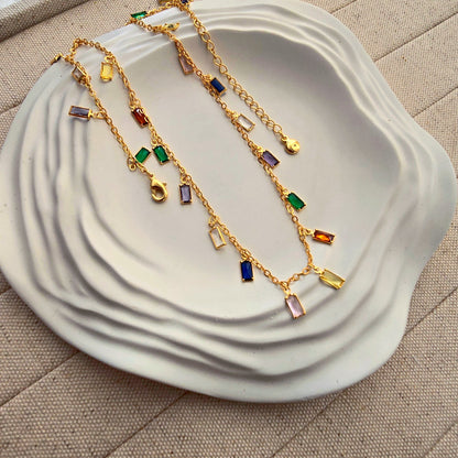 Kira Multistone Necklace-2  taahirajewellery