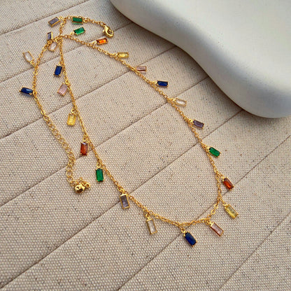 Kira Multistone Necklace-1  taahirajewellery