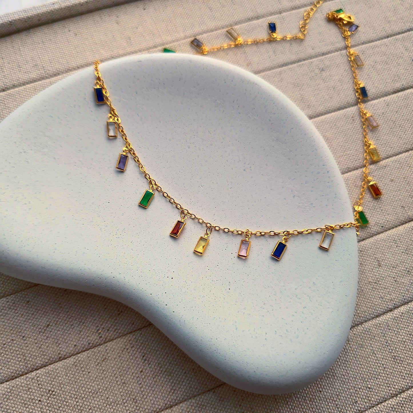 Kira Multistone Necklace-7  taahirajewellery