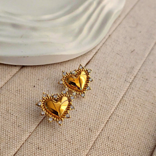 Camila Zircon Heart Earrings-1  taahirajewellery