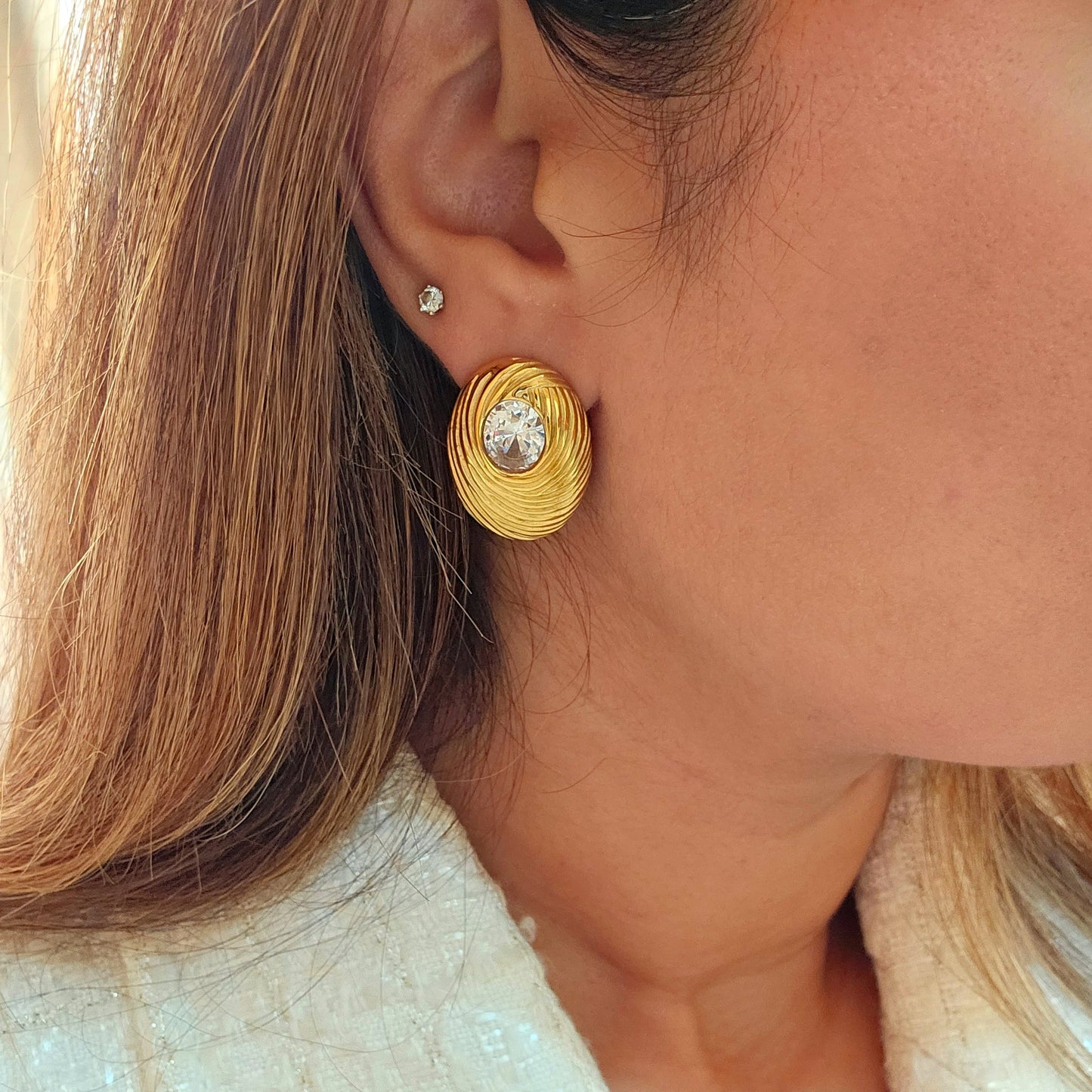 Ava Zircon Stud Earrings-2  taahirajewellery