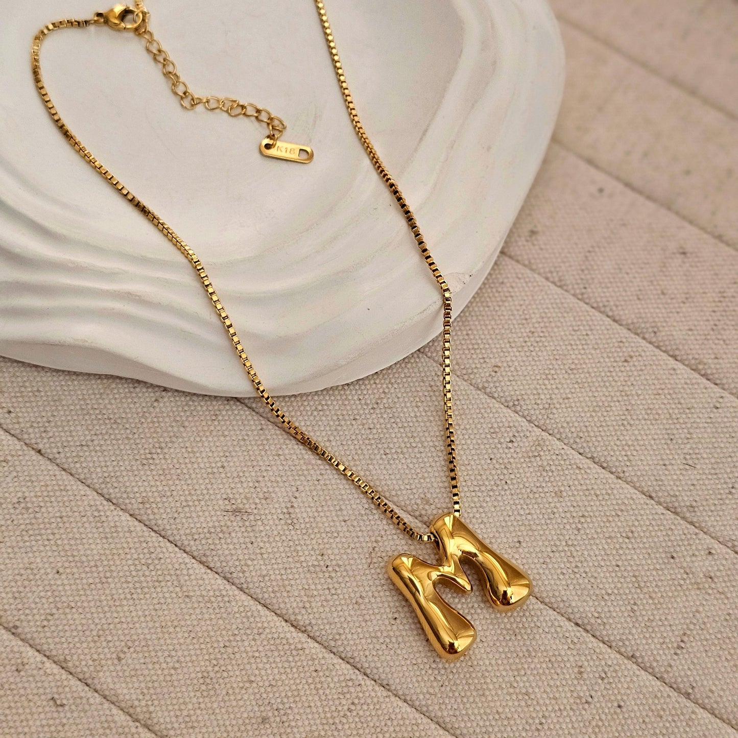 18kt G.P Alphabet Necklaces