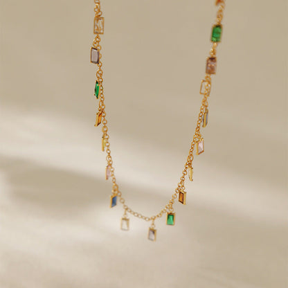 Kira Multistone Necklace-5  taahirajewellery