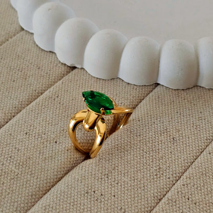 Josh Marquise cut Emerald Ring