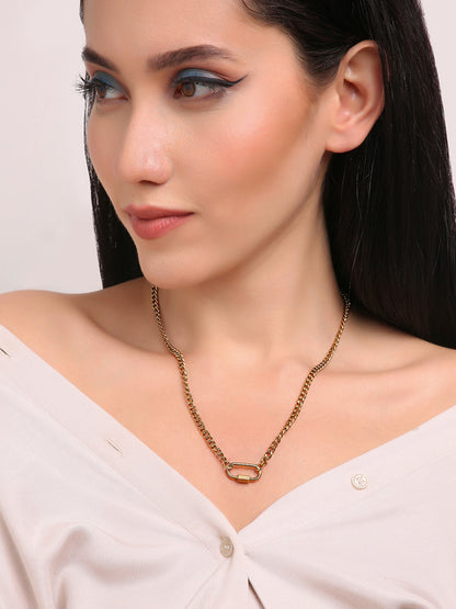 August Charm Lock Necklace