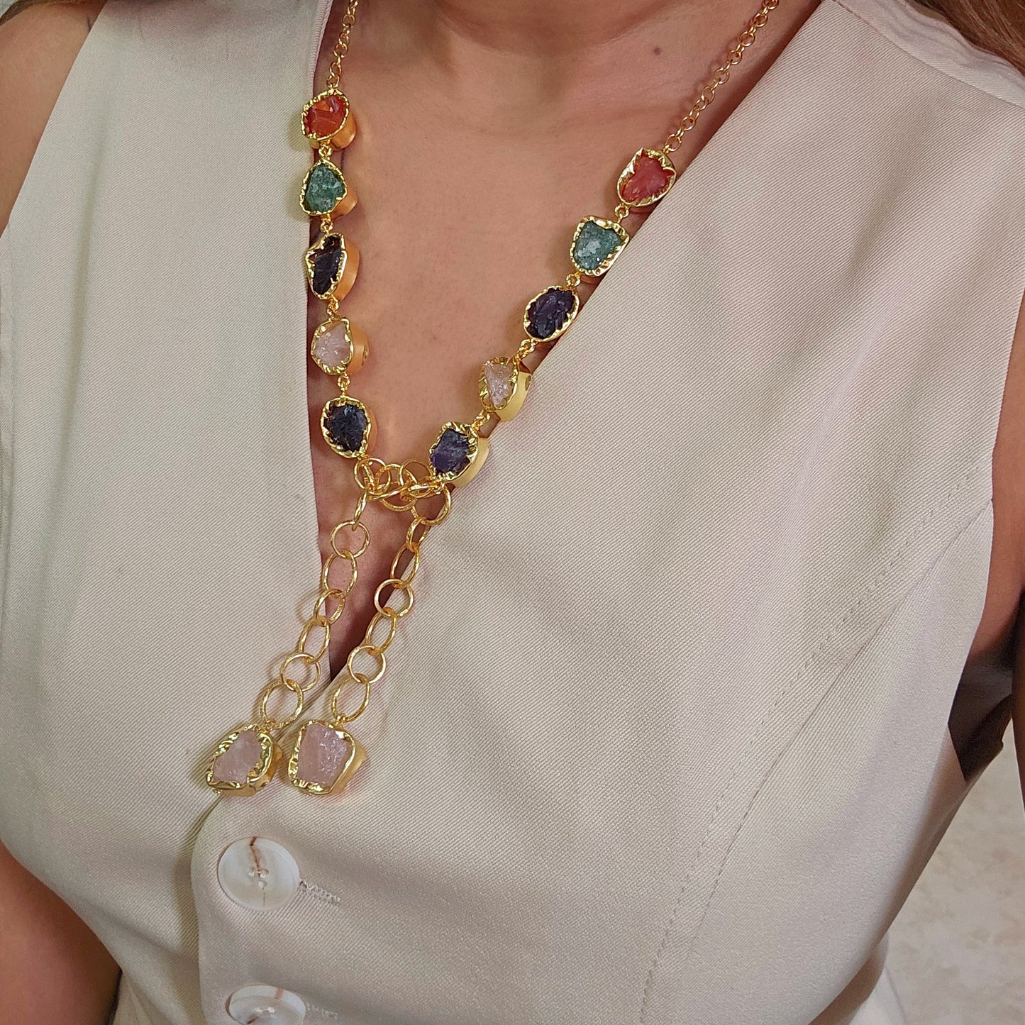 Knot Brass Necklace-2  taahirajewellery