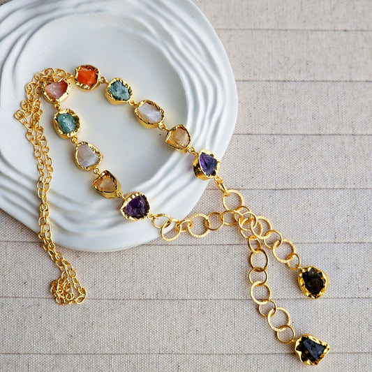 Knot Brass Necklace-1  taahirajewellery