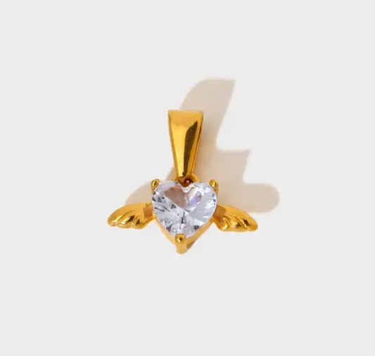 Heart Angel Charm