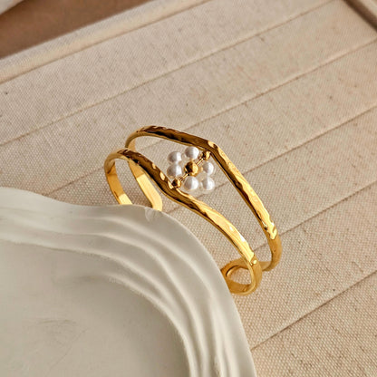 Petra Pearl Cuff Bracelet-2  taahirajewellery