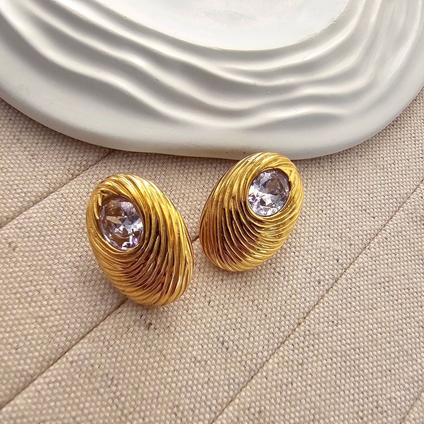 Ava Zircon Stud Earrings-1  taahirajewellery