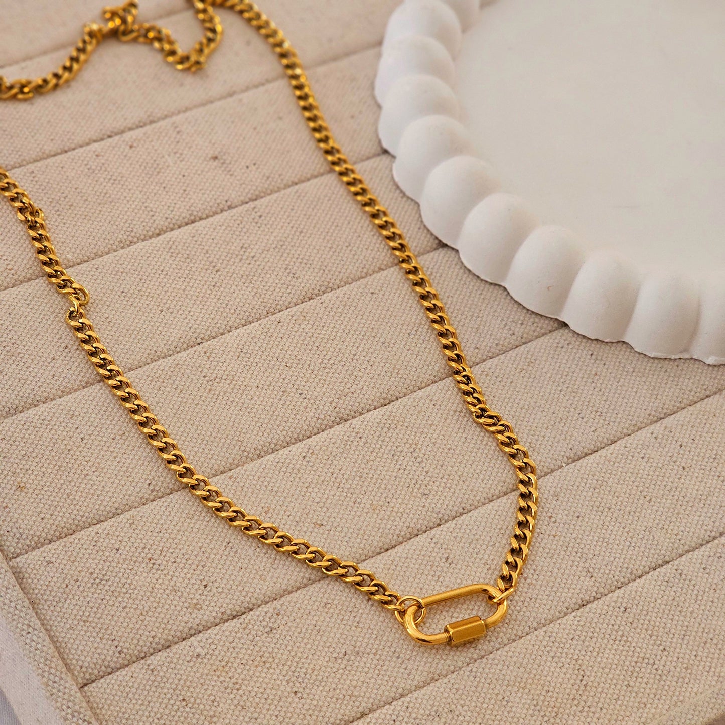 August Charm Lock Necklace