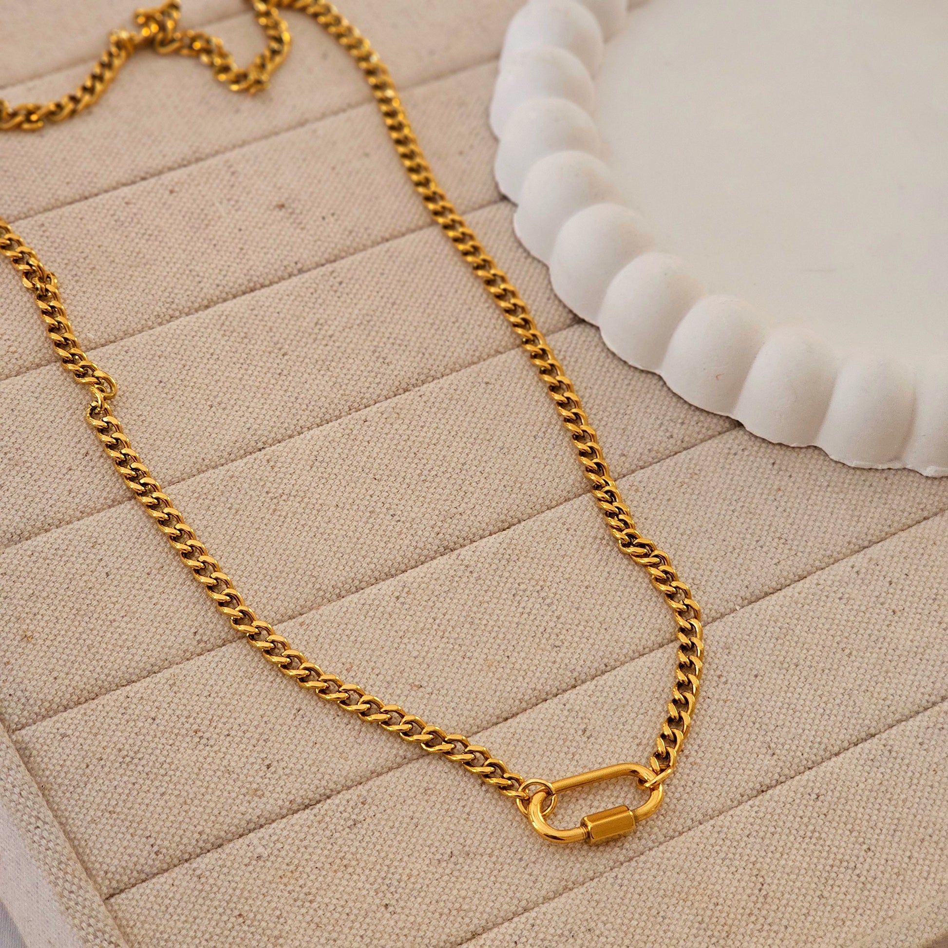 August Charm Lock Necklace