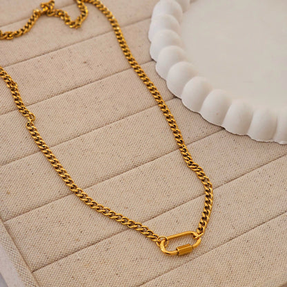 August Charm Lock Necklace
