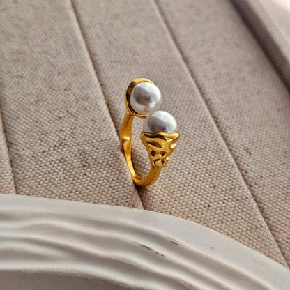 Thea Vintage Pearl Ring-3  taahirajewellery