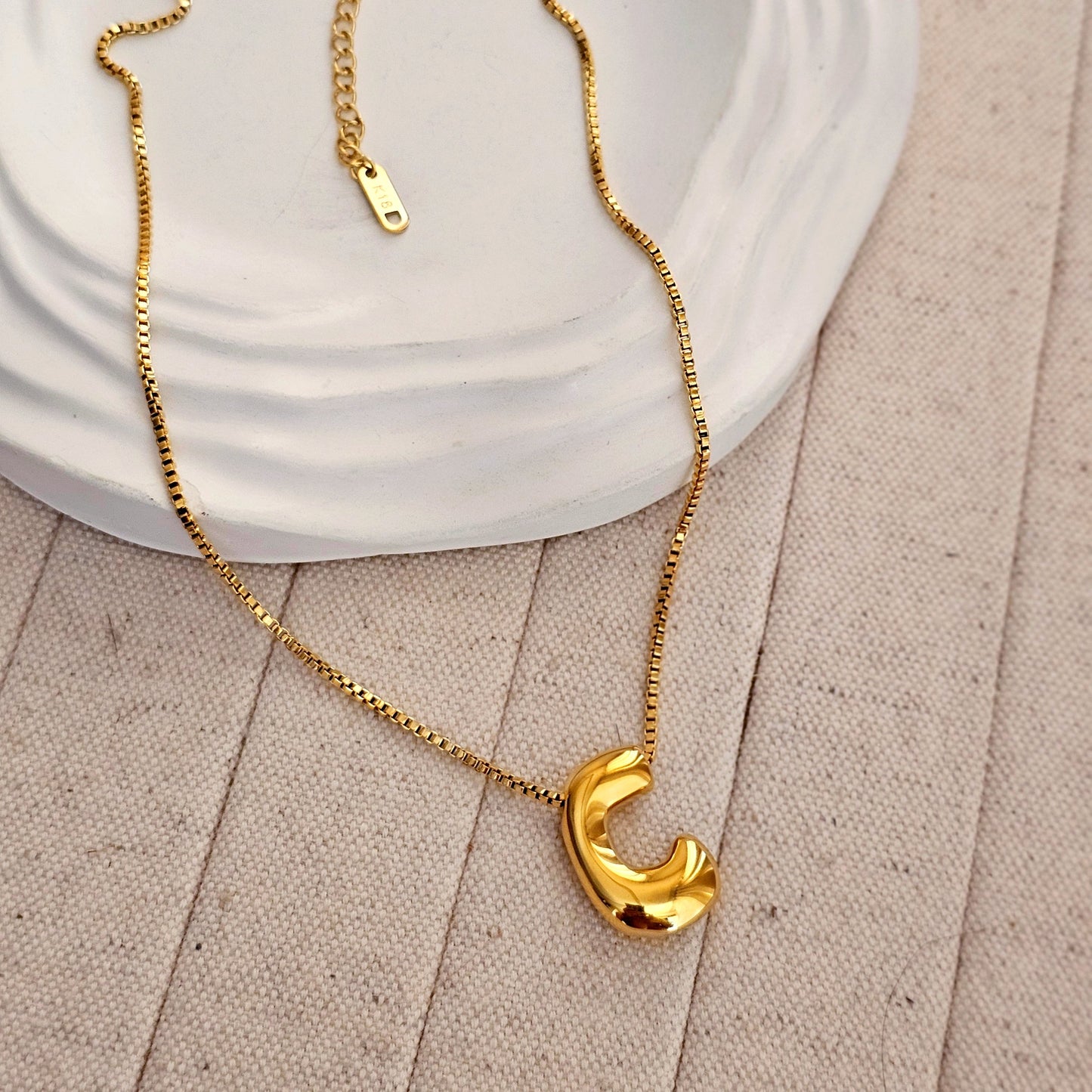 18kt G.P Alphabet Necklaces