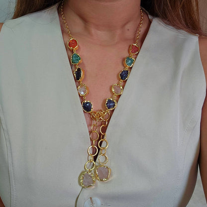 Knot Brass Necklace-3  taahirajewellery