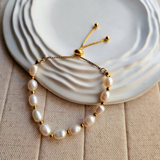 Freshwater Pearl Beaded Bracelet-1  taahirajewellery