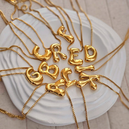 18kt G.P Alphabet Necklaces