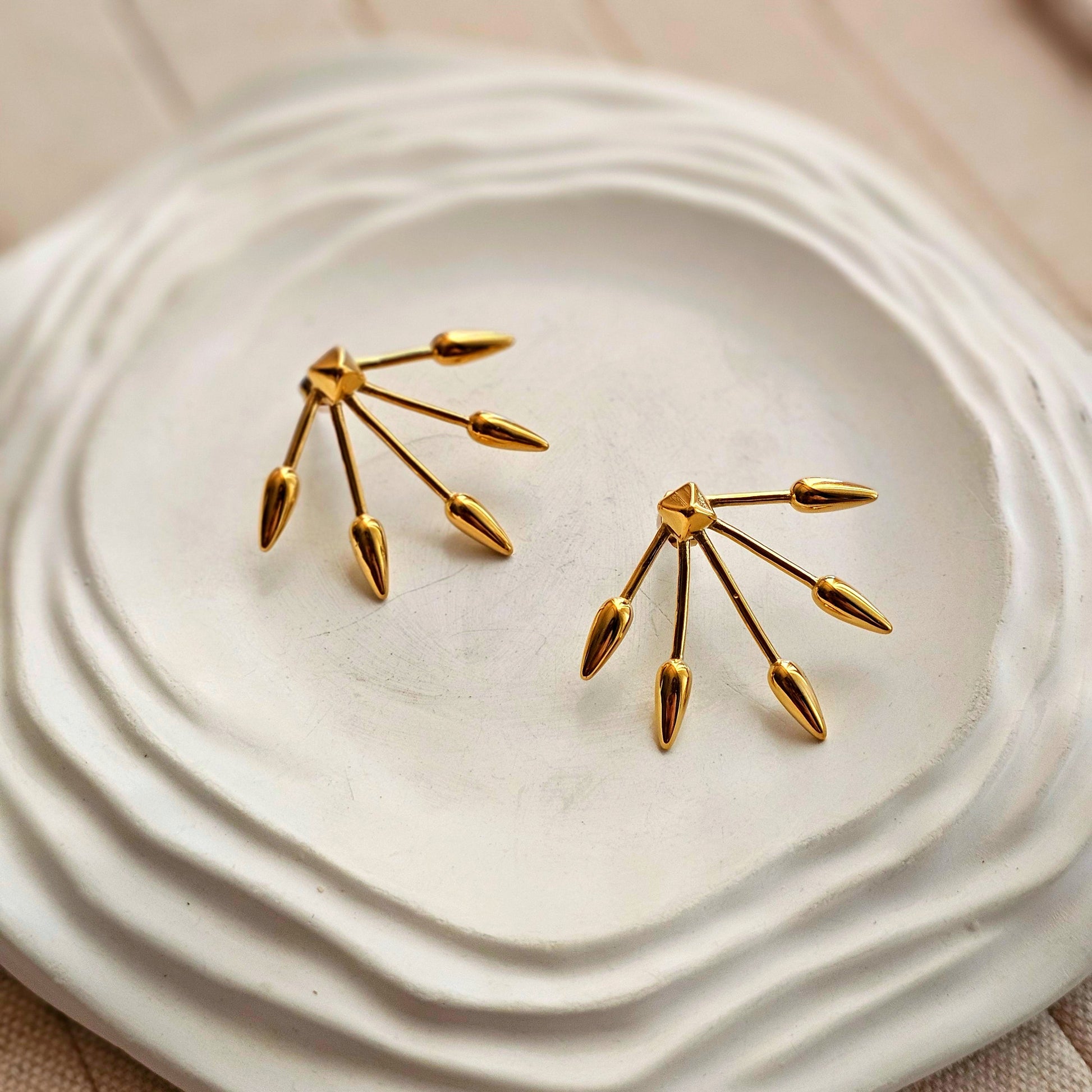 Piper Gold Plated Earrings-3  taahirajewellery