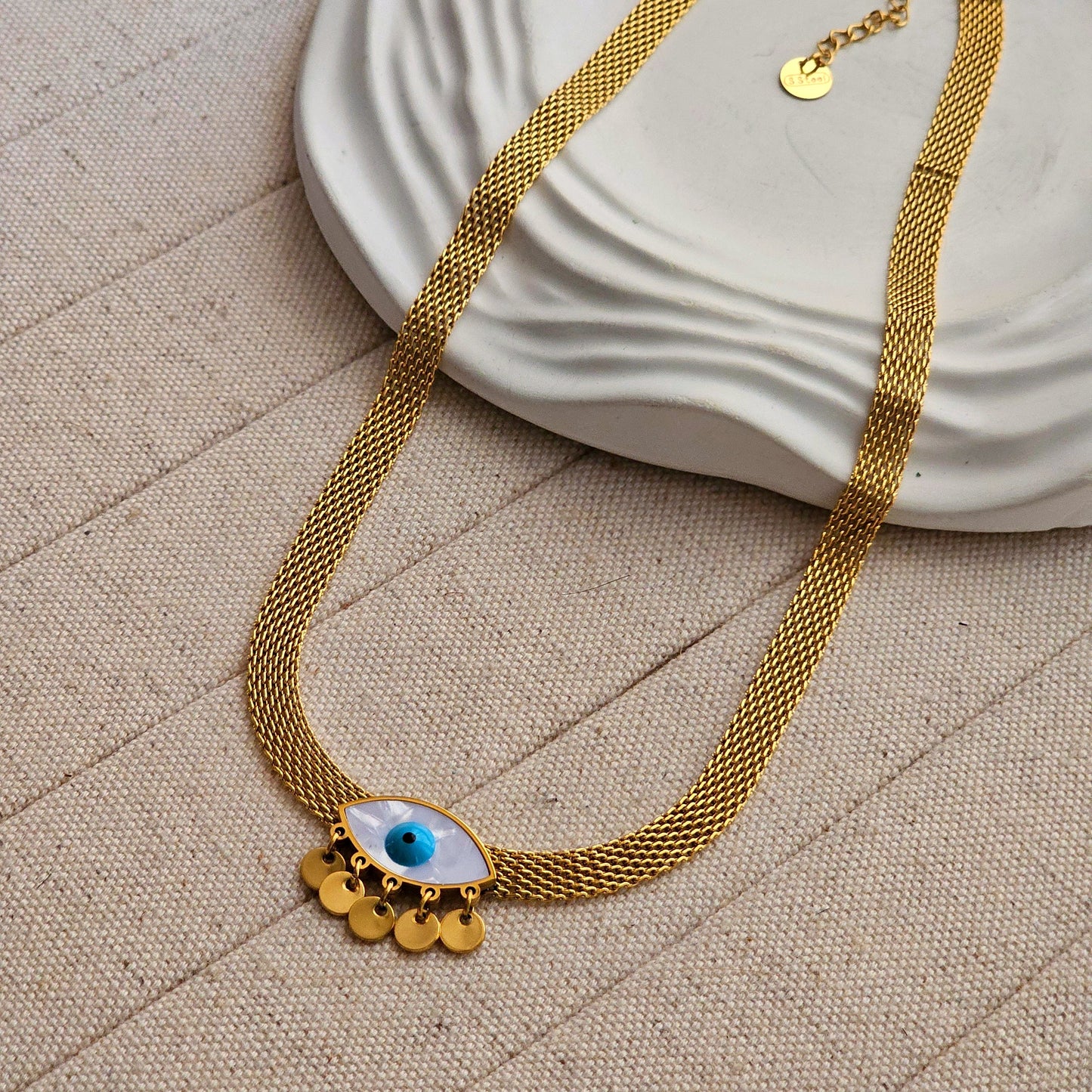 Kiko Evil Eye Necklace-3  taahirajewellery