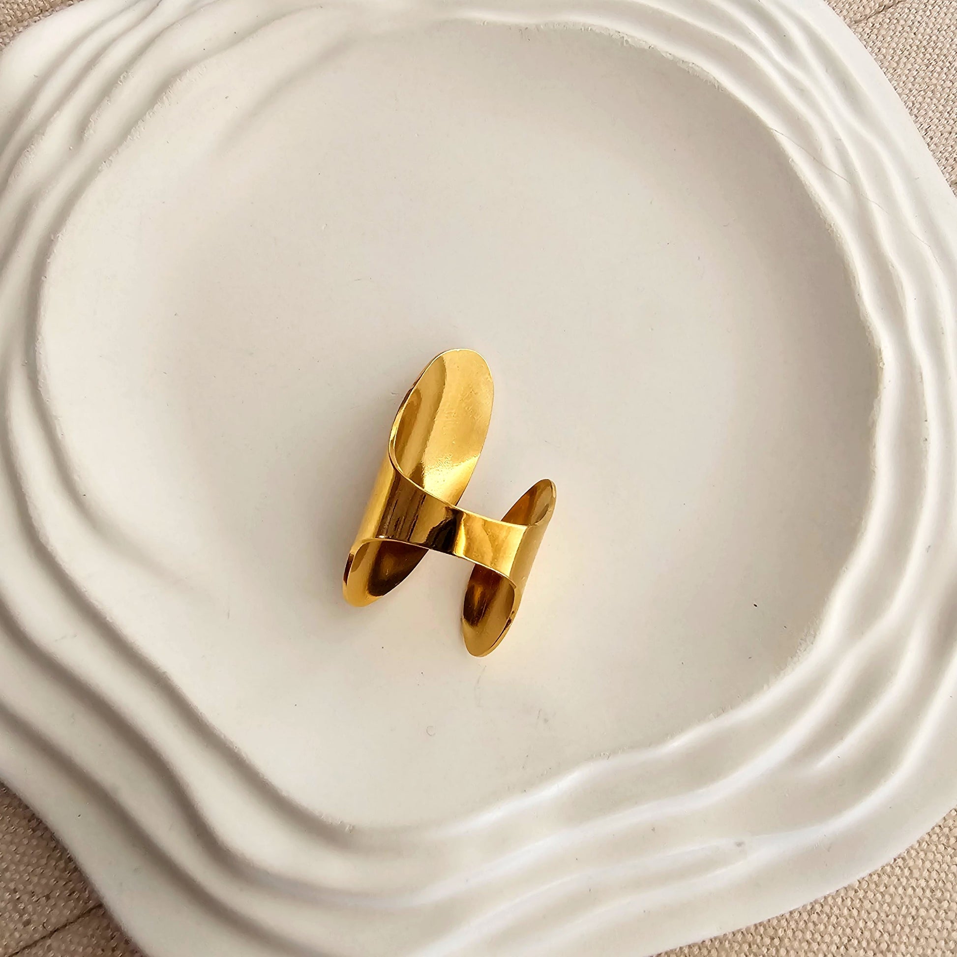 Faith Gold Plated Ring-2  taahirajewellery